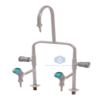 Water Tap, 3 Way with Hot & Cold Mixture Taps, Euro, for Pharma & Lab
